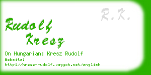 rudolf kresz business card